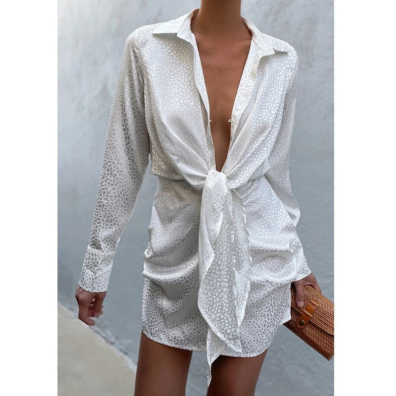 Eva - Mini robe élégante à imprimé léopard