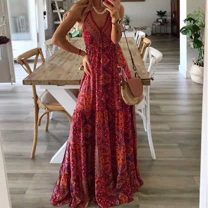 Harriet - Robe longue à imprimé boho