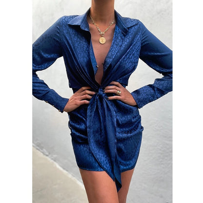 Eva - Mini robe élégante à imprimé léopard