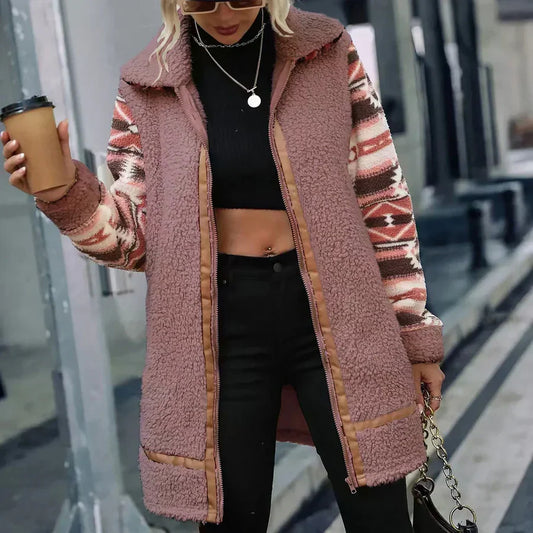 Lhotte - manteau de fourrure chaud