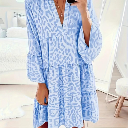 Salem - Robe Boho à imprimé léopard pour femmes, grande taille