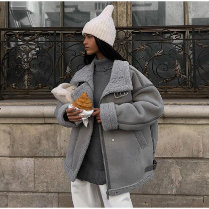 Mayie - Manteau de fourrure décontracté pour femmes