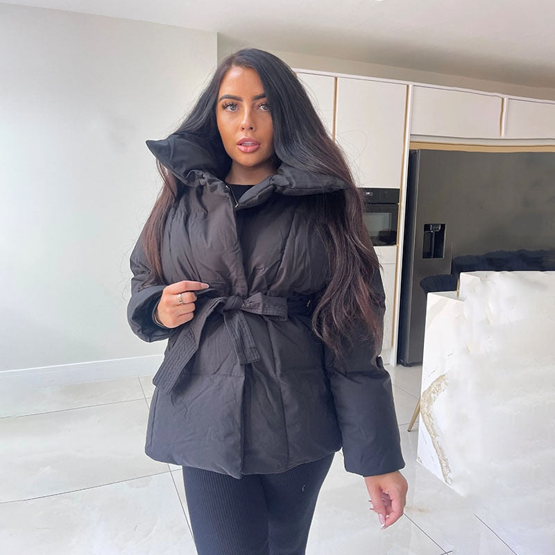 Veste épaisse avec ceinture