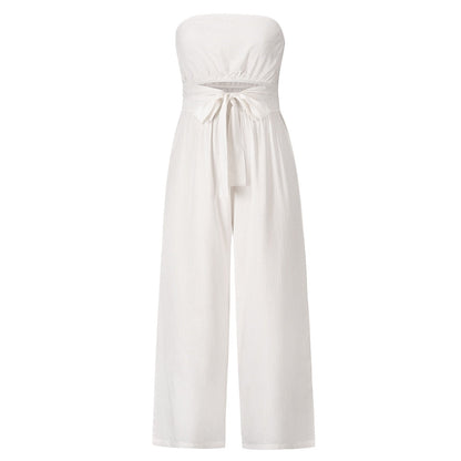 Combinaison sans bretelles à jambes larges | Summer 2024 Chic Romper | Sexy Slim Fit