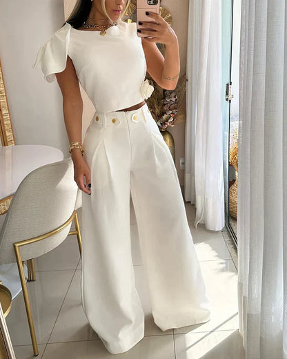 Arnelia - Ensemble 2 pièces - T-shirt sans manches et pantalon large