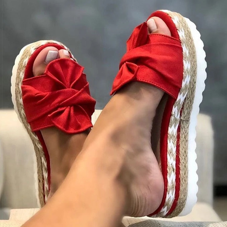 SCARLET | Sandales d'été tendance avec nœud