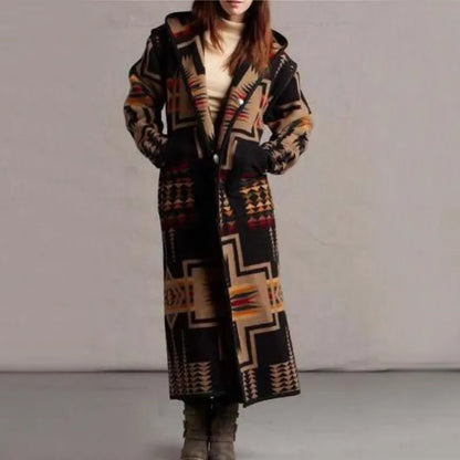 Long manteau de style ethnique