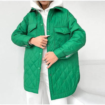 Veste matelassée - Élégante - Fermeture à boutons, poches spacieuses - Idéale pour l'automne