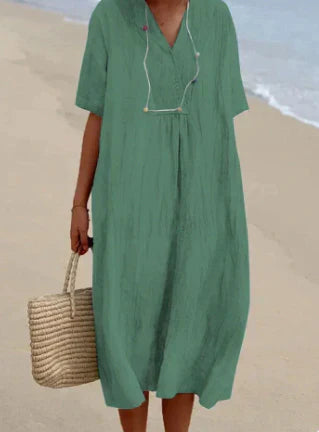Robe élégante en lin pour toutes les occasions estivales