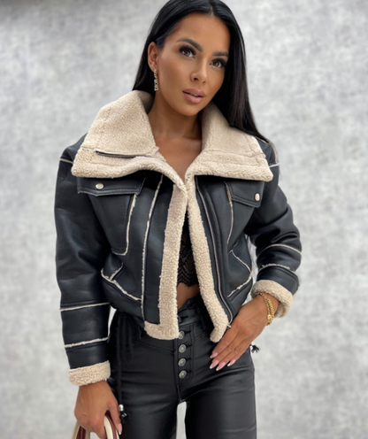Yaiza - veste courte en fausse fourrure pour l'hiver