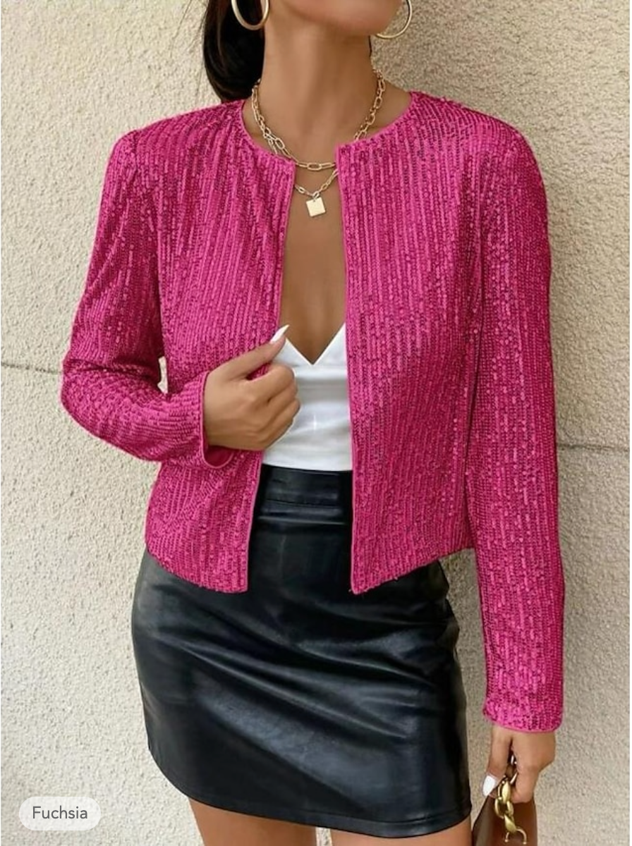 Alda - Blazer unique à paillettes