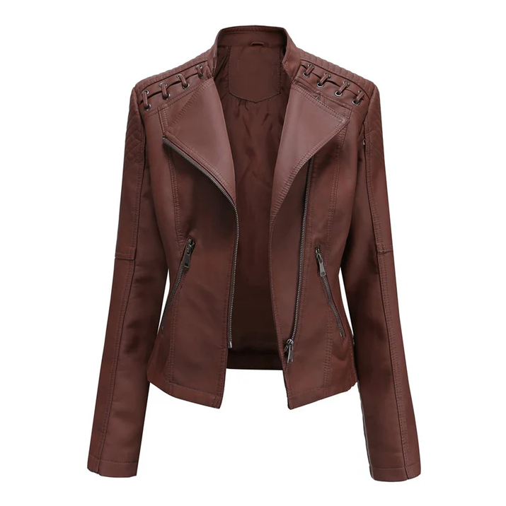 Marie - veste en cuir stylée