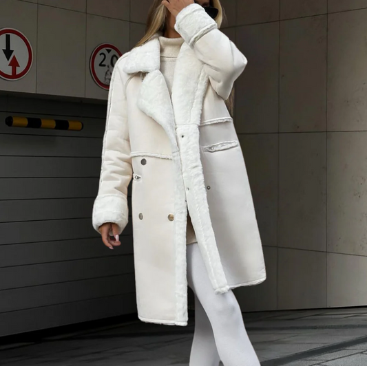 Aitana - veste longue élégante en peluche pour femme