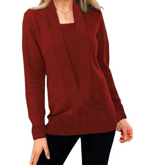 Aniek | pull en tricot unique avec col en V