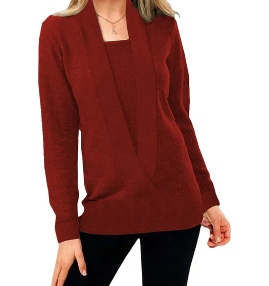 Aniek | pull en tricot unique avec col en V