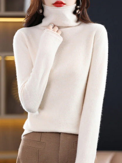 Helena – Pull Col Roulé Femme en Laine | Élégance Hivernale Chic