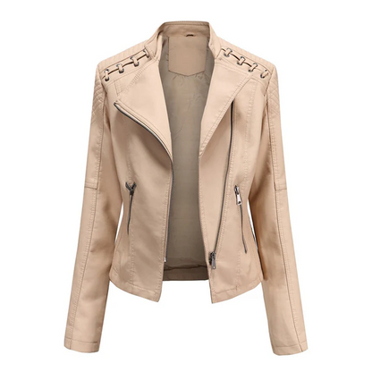 Marie - veste en cuir stylée