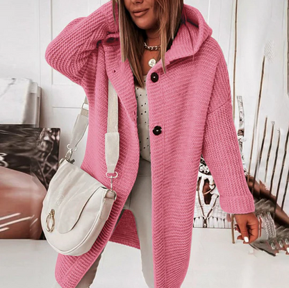 Yelena - Veste en tricot à manches longues avec capuche