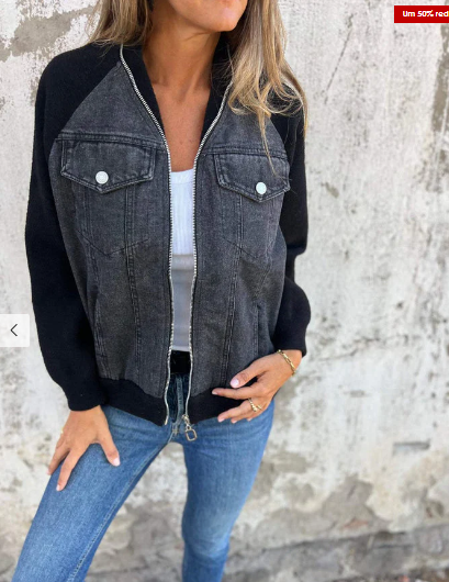 Olena - veste moderne avec denim