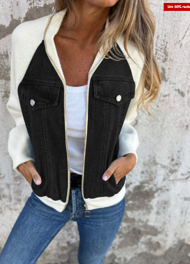 Olena - veste moderne avec denim