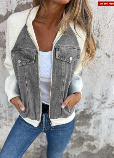 Olena - veste moderne avec denim