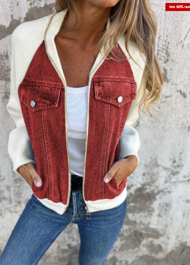 Olena - veste moderne avec denim