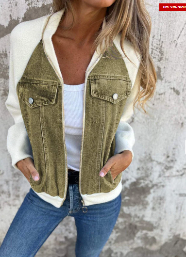 Olena - veste moderne avec denim