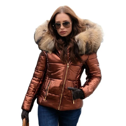 Laura - Manteau d'hiver élégant avec fourrure synthétique
