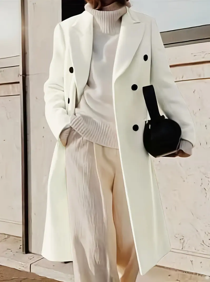 Selena - Veste à double boutonnage avec capuche