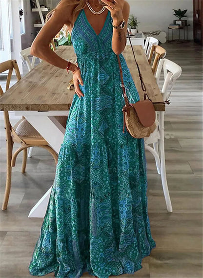 Harriet - Robe longue à imprimé boho
