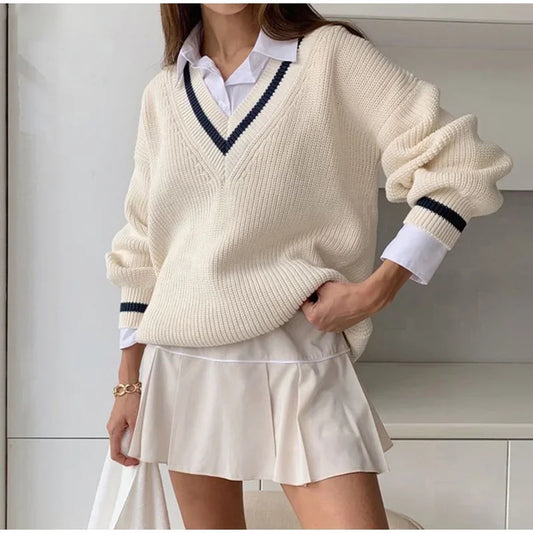 Danella - Pull Femme à Manches Longues et Col V