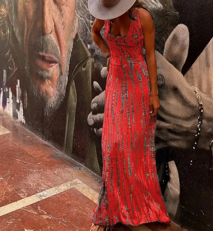 Benilda -Mode bohème sexy sans manches avec dos ouvert