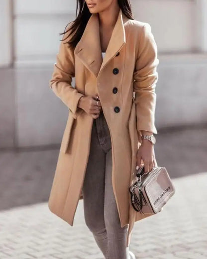 Janae - manteau long et élégant avec boutons