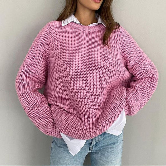 Lora - Pull Automne en Maille Côtelée Élégant pour Femmes