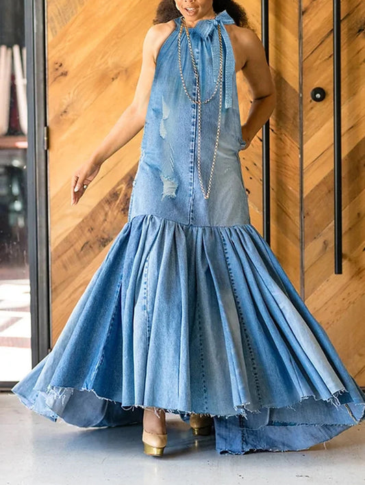 Georgia - Robe longue en jean