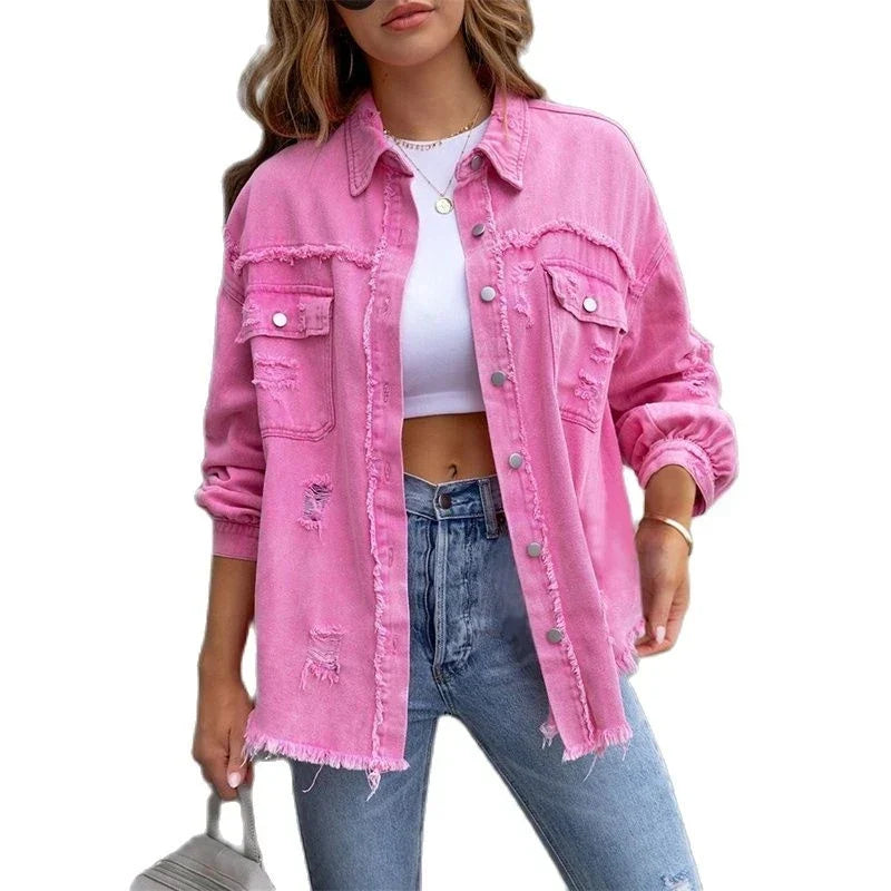 Daisy - veste en jean surdimensionnée décontractée