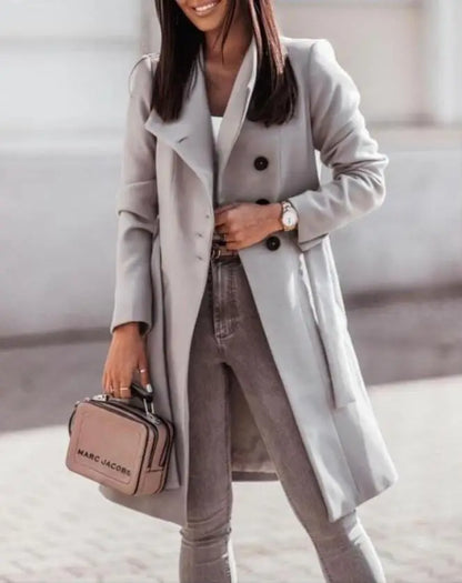 Janae - manteau long et élégant avec boutons