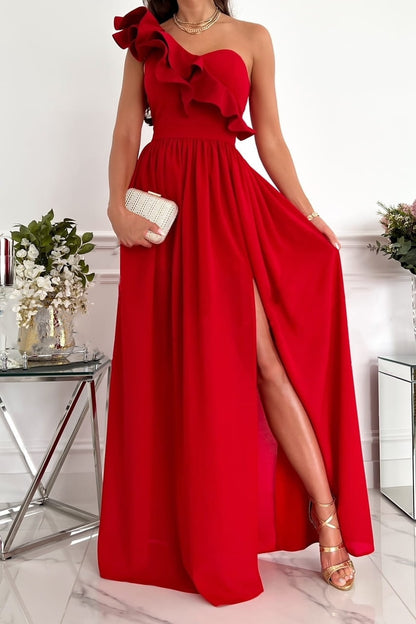 Robe maxi à une épaule