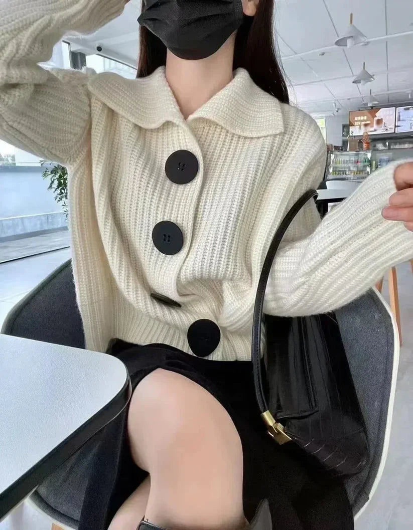 Holly - Veste en tricot élégante avec fermeture à bouton