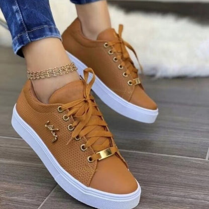 Chaussures en caoutchouc décontractées à bout rond et à plateforme pour femmes