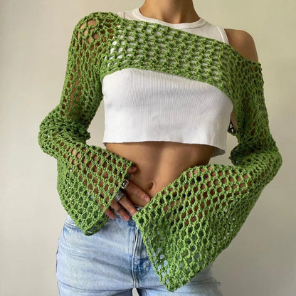 Top Mesh Crop pour femmes