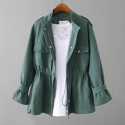 Lenja - veste unie avec cordon de serrage pour femme
