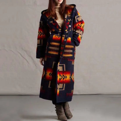 Long manteau de style ethnique