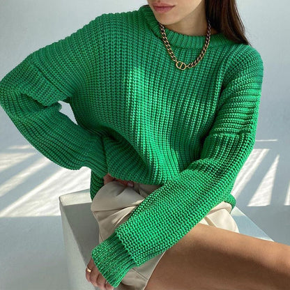 Lora - Pull Automne en Maille Côtelée Élégant pour Femmes