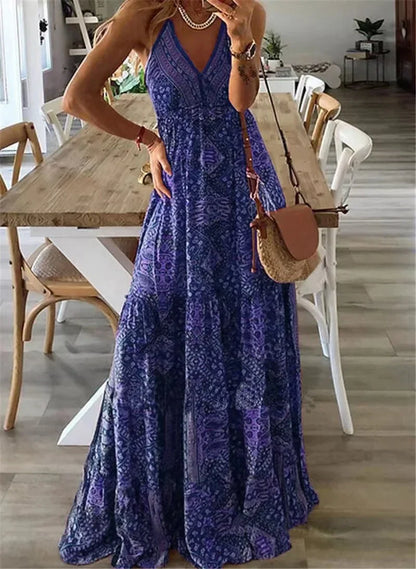 Harriet - Robe longue à imprimé boho