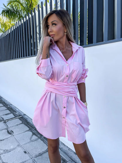 Sanne - Charmante robe-chemisier