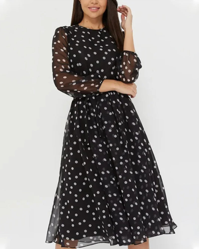 Shanie - Robe élégante à pois
