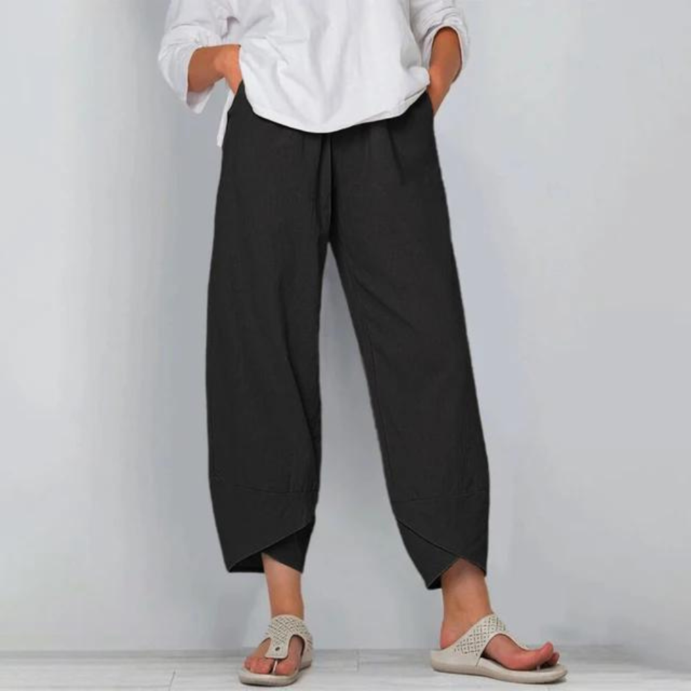Sharon - Pantalon en coton et lin pour femme