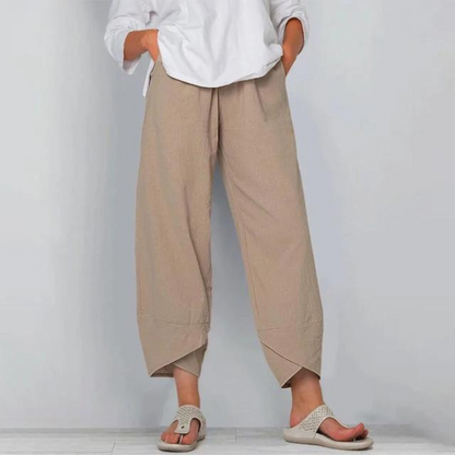 Sharon - Pantalon en coton et lin pour femme