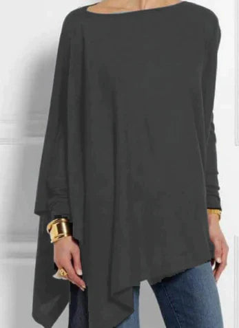 Iris | Poncho élégant en cachemire mélangé avec coupe asymétrique